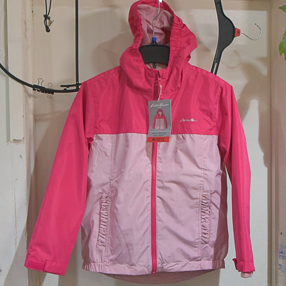 Eddie Bauer Girls' Youth 3 in‎ 1 Jacket - PINK size M10/12